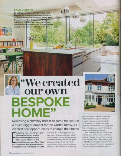 Woman and Home feature on Alex Cotton Interiors